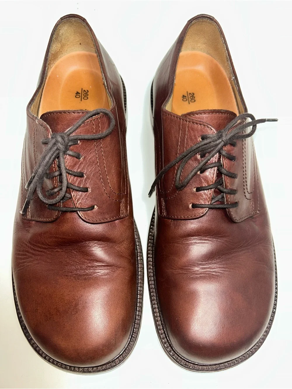 Footprints by Birkenstock Handmade Brown Leather Lace-Up Oxford Shoe